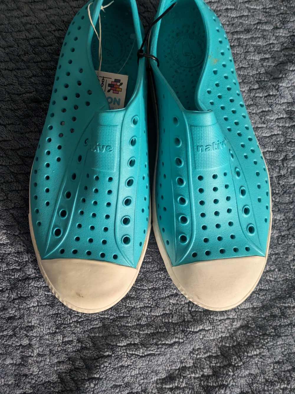 Native Teal  Slip-Ons for Kids